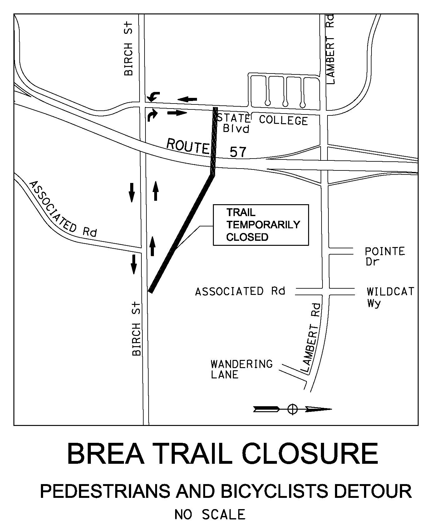 Tracks Closure Pedestrians and Bycyclists Detour
