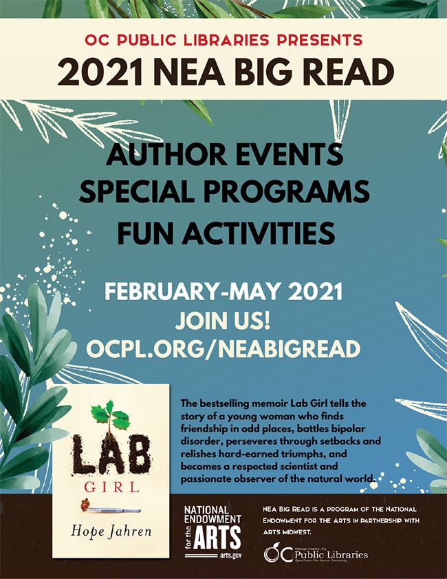 OC Public Libraries presents 2021 NEA Big Read Opens in new window
